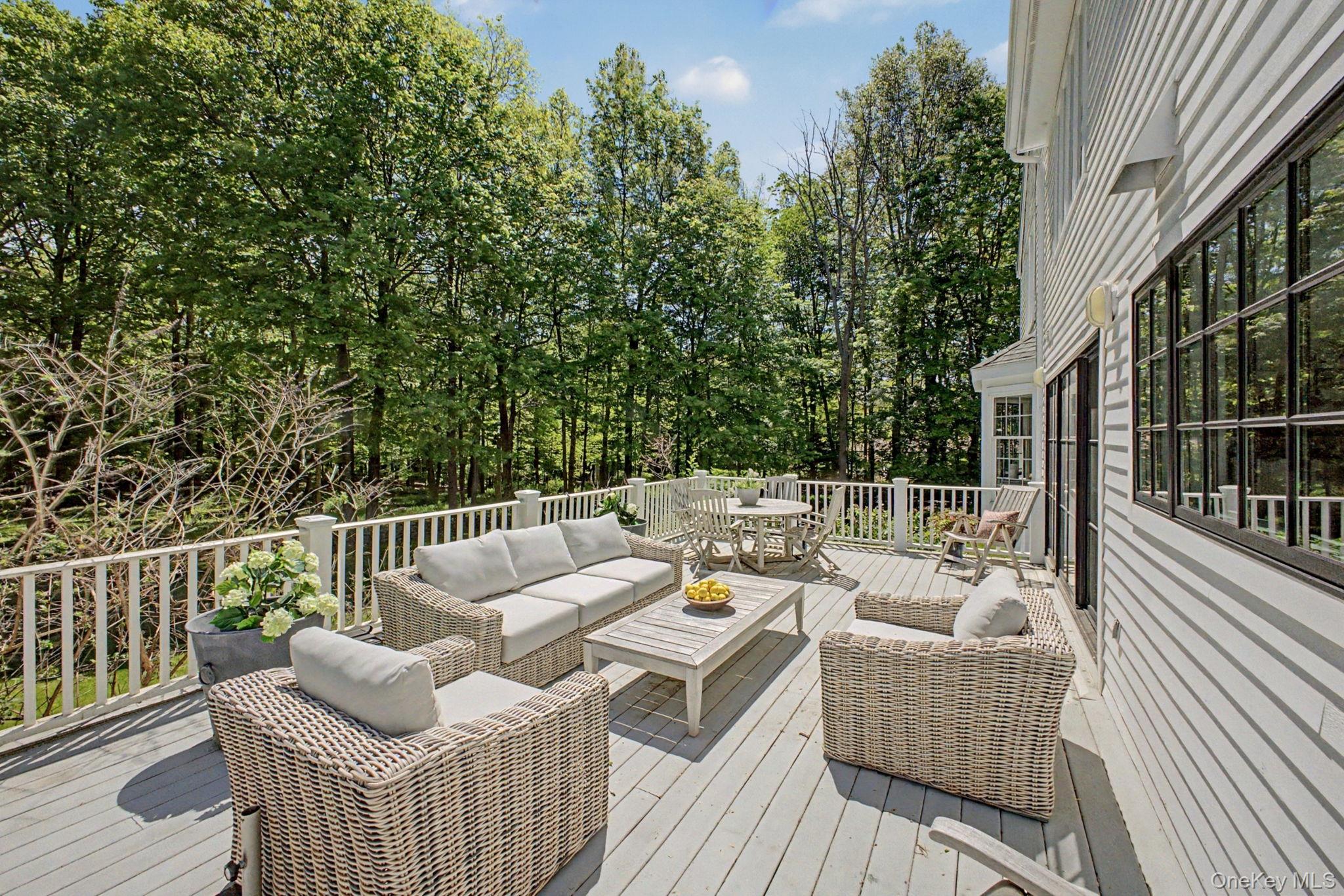 240 Eastwoods Road Pound Ridge, NY 10576 - Photo 39 of 46 a view of a patio on the roof deck