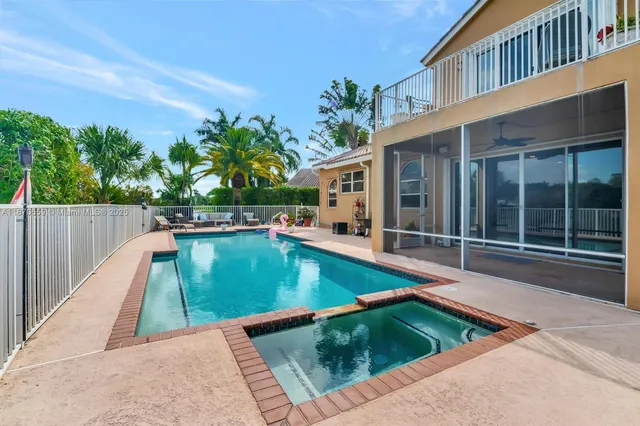a view of a houses with a swimming pool