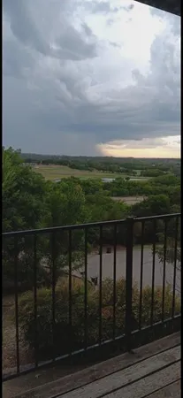 a view of ocean from a balcony