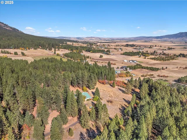 a view of city and mountain