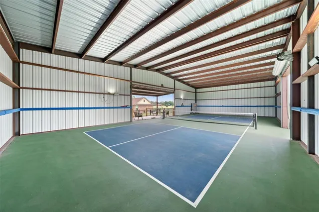 a view of backyard and deck