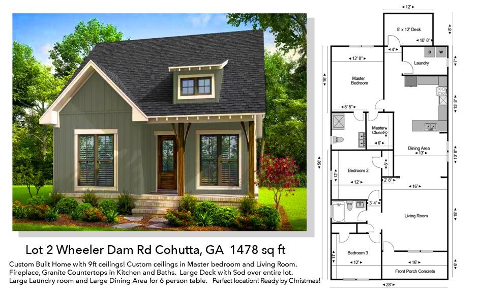135 Wheeler Dam Road, Unit LOT 2 Cohutta, GA 30710 - Photo 1 of 1 Wheeler Dam Lot 2 Plan and Render FINAL