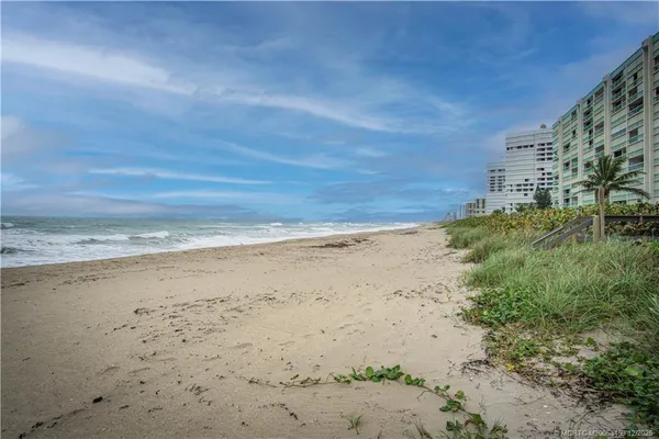 a view of beach and ocean