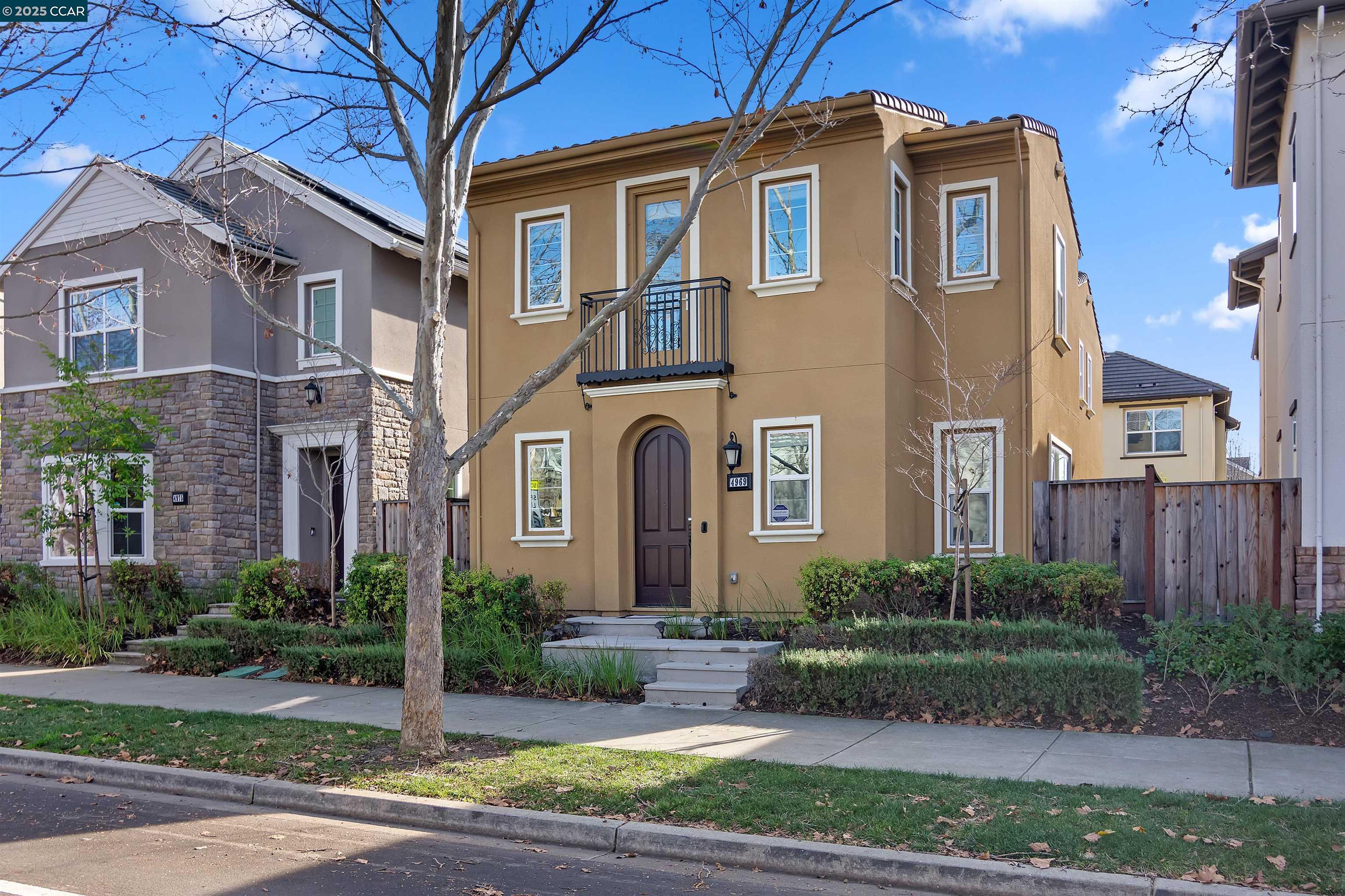 a front view of a house