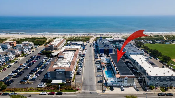 an aerial view of a city