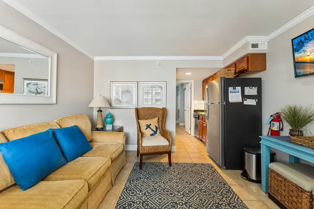 a living room with furniture and a couch