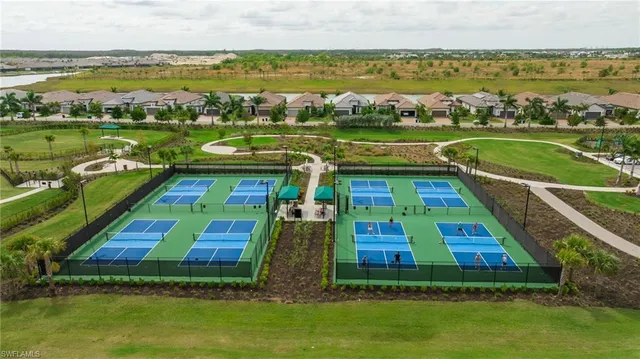 a view of an outdoor space and swimming pool