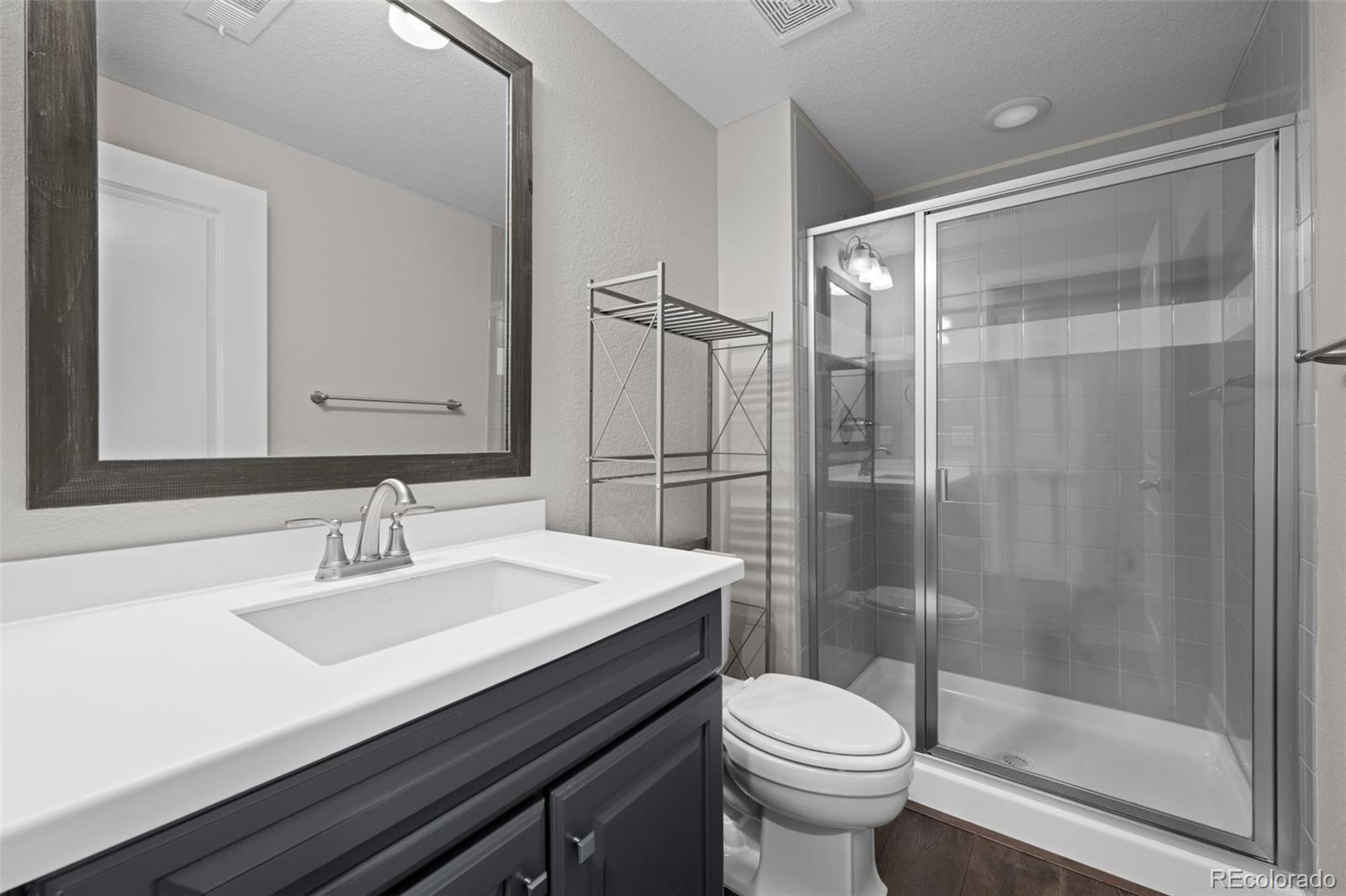 450 Pikes View Drive Erie, CO 80516 - Photo 40 of 45 a bathroom with a sink toilet and shower