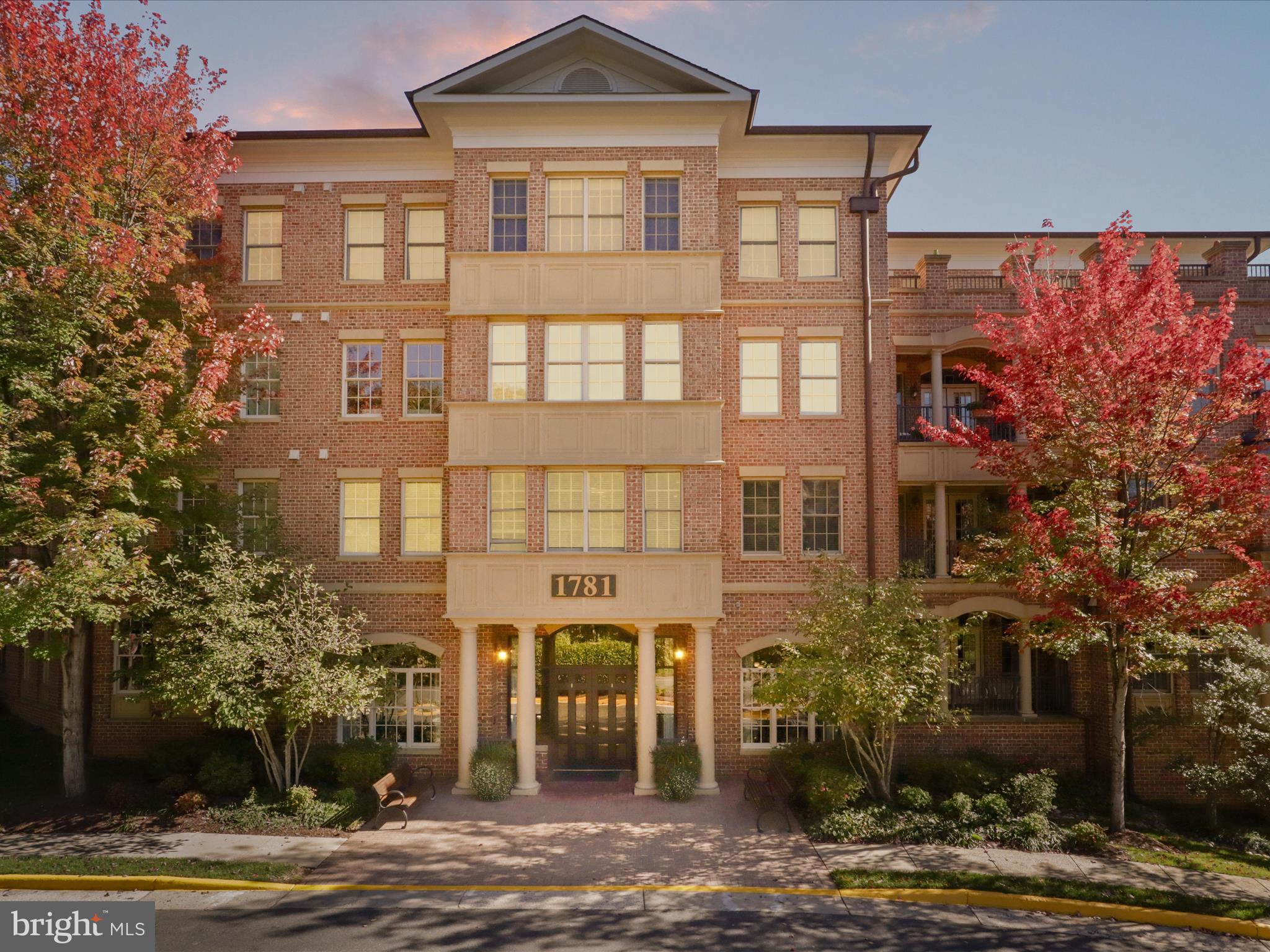 a front view of a building