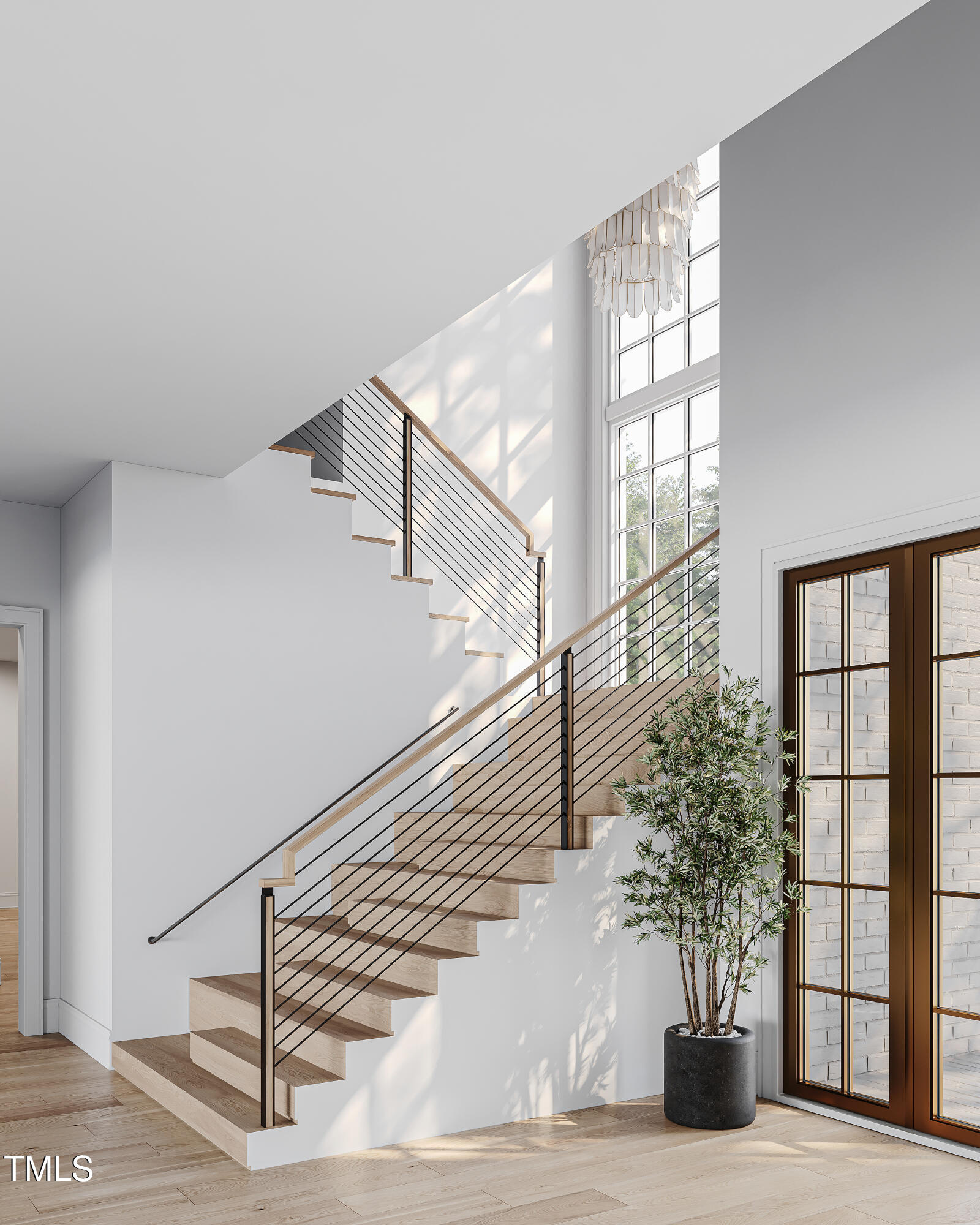 5312 Alpine Drive Raleigh, NC 27609 - Photo 5 of 23 Rendering of stairway at Foyer
