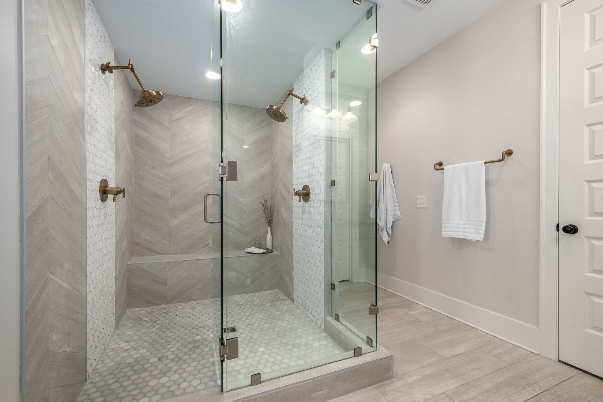 107 Vanner Road Mount Juliet, TN 37122 - Photo 20 of 54 a bathroom with a glass shower door