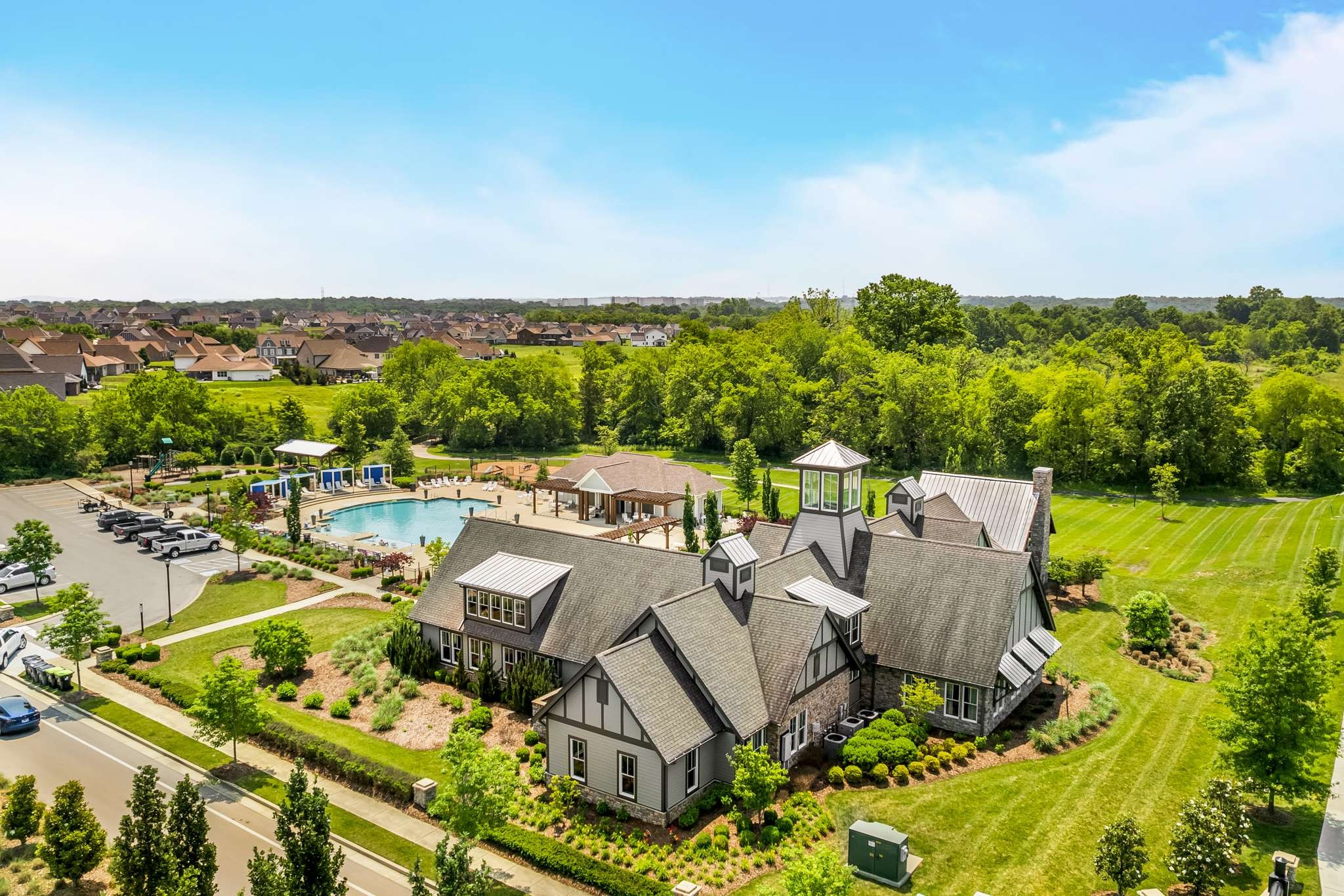 107 Vanner Road Mount Juliet, TN 37122 - Photo 44 of 54 an aerial view of a house with garden space and ocean view