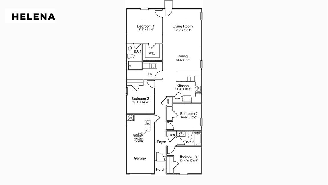 732 Long Blf Road Summerville, SC 29486 - Photo 36 of 36 Helena - Floorplan -