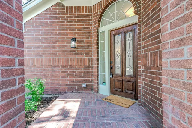 a view of brick walls of the house