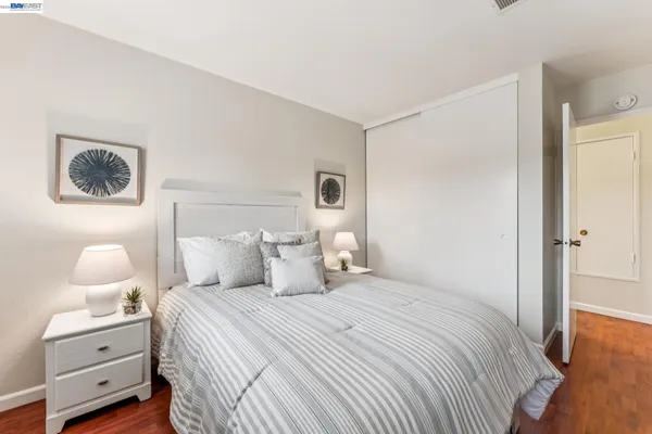 a bathroom with a double vanity sink mirror and