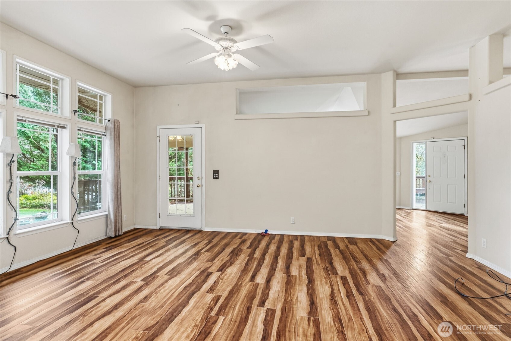 5416 Rose Valley Road Kelso, WA 98626 - Photo 20 of 28 wooden floor in an empty room with a window