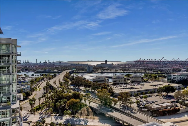 an aerial view of a city