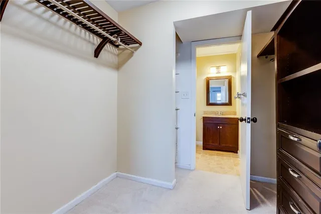 a view of a bedroom from the hallway