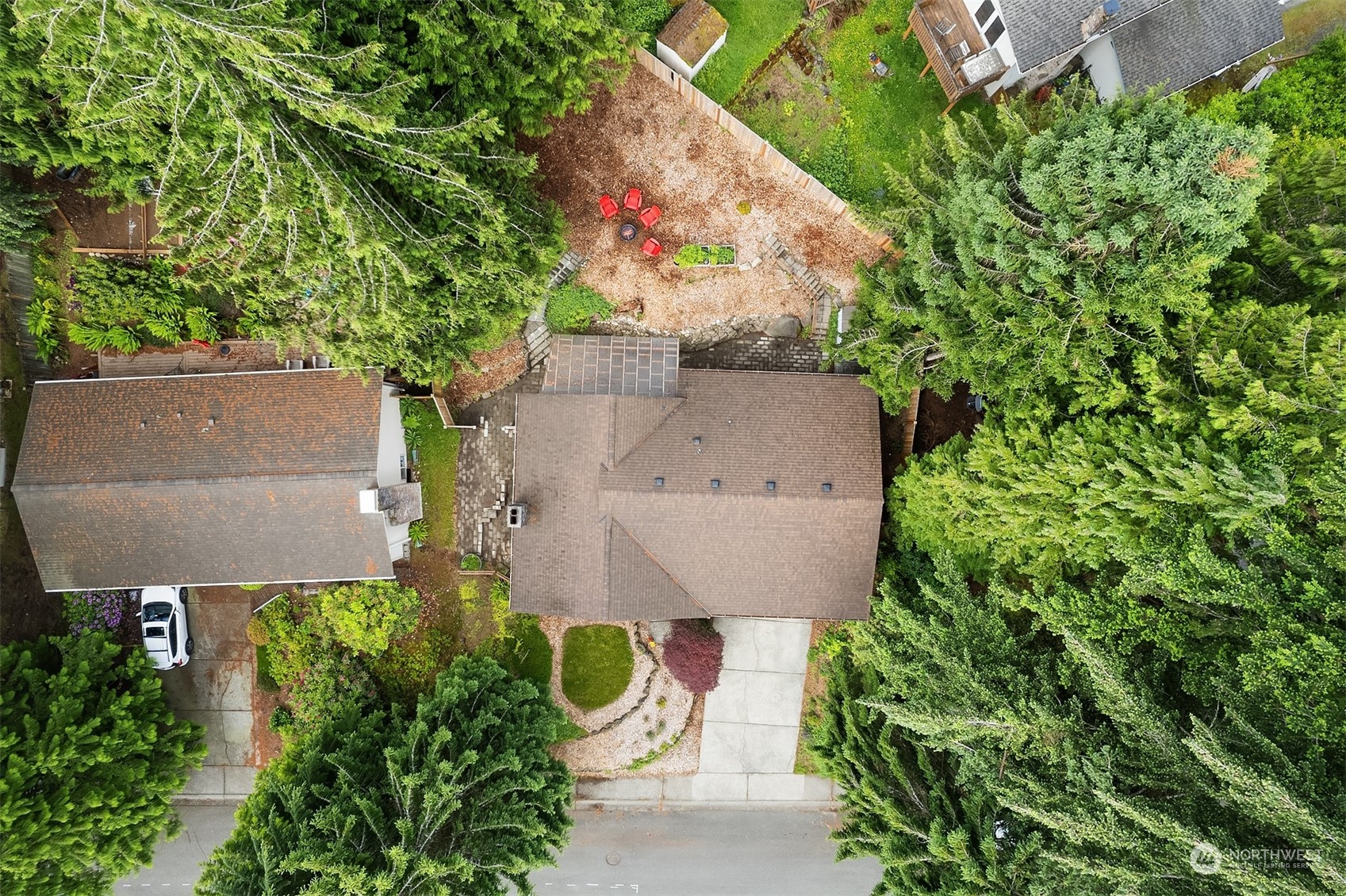 21322 2nd Drive Southeast Bothell, WA 98021 - Photo 28 of 29 an aerial view of a house with a yard and a fountain