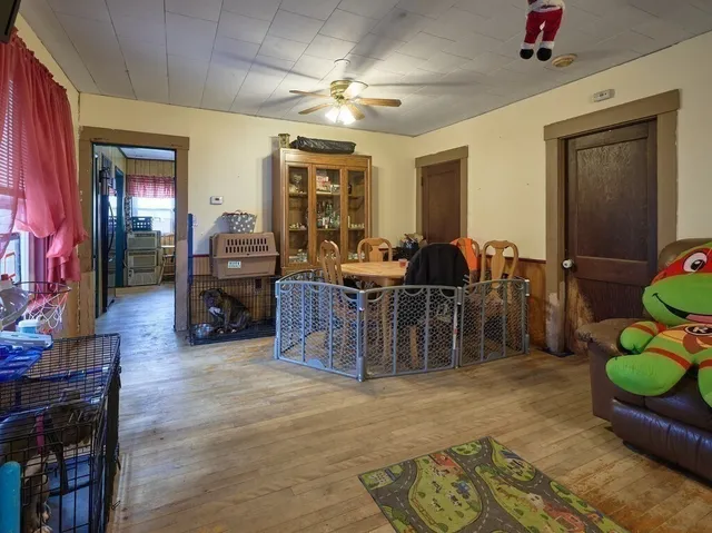 a living room filled with furniture