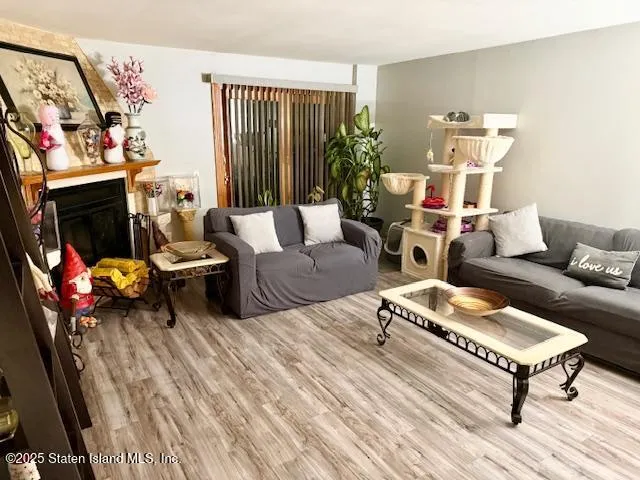 a living room with furniture and a couch