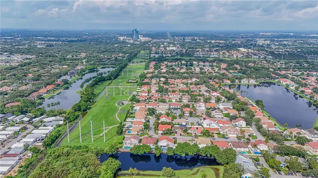 an aerial view of multiple house