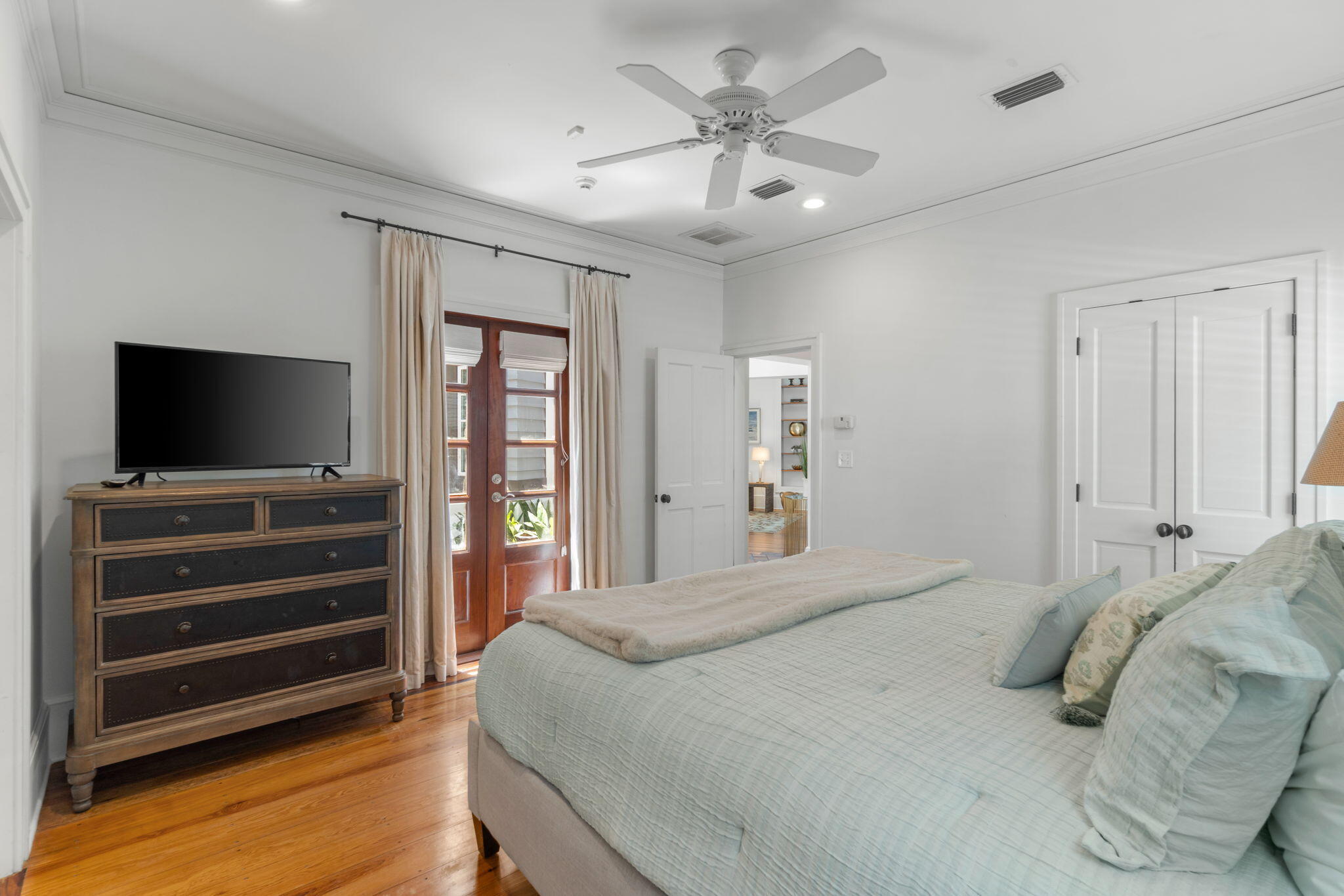 16 South Green Turtle Lane Inlet Beach, FL 32461 - Photo 24 of 59 a bedroom with a bed and a flat screen tv