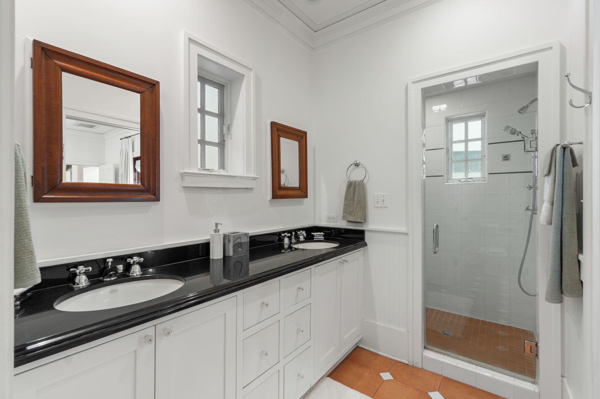 16 South Green Turtle Lane Inlet Beach, FL 32461 - Photo 26 of 59 a bathroom with a granite countertop sink mirror and vanity