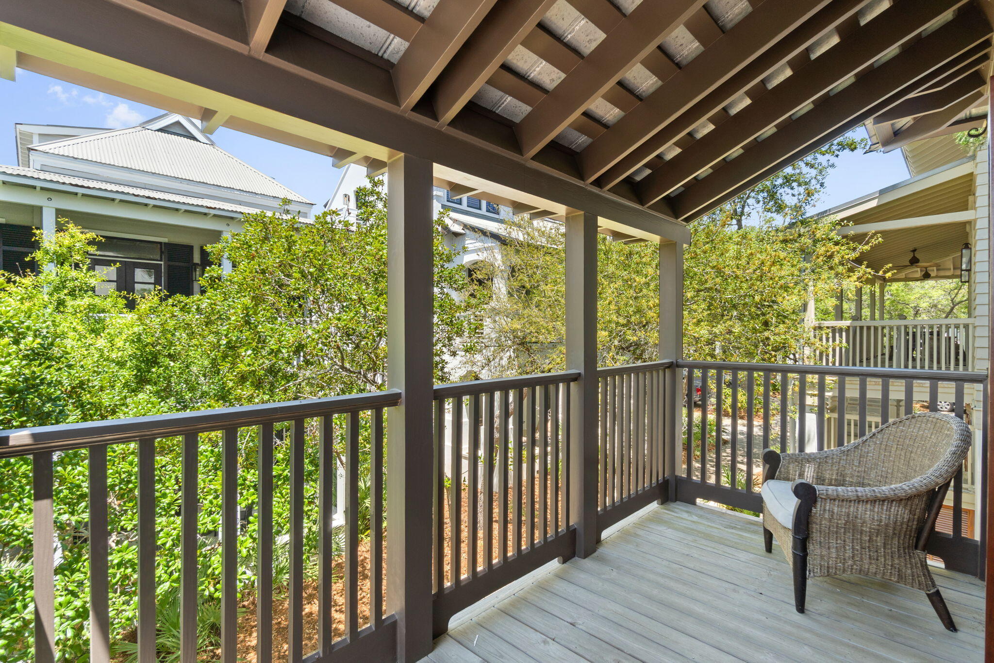 16 South Green Turtle Lane Inlet Beach, FL 32461 - Photo 42 of 59 a view of a chair and table in the balcony