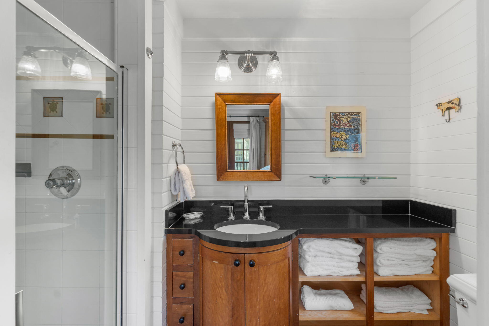 16 South Green Turtle Lane Inlet Beach, FL 32461 - Photo 50 of 59 a bathroom with a sink a mirror and a window