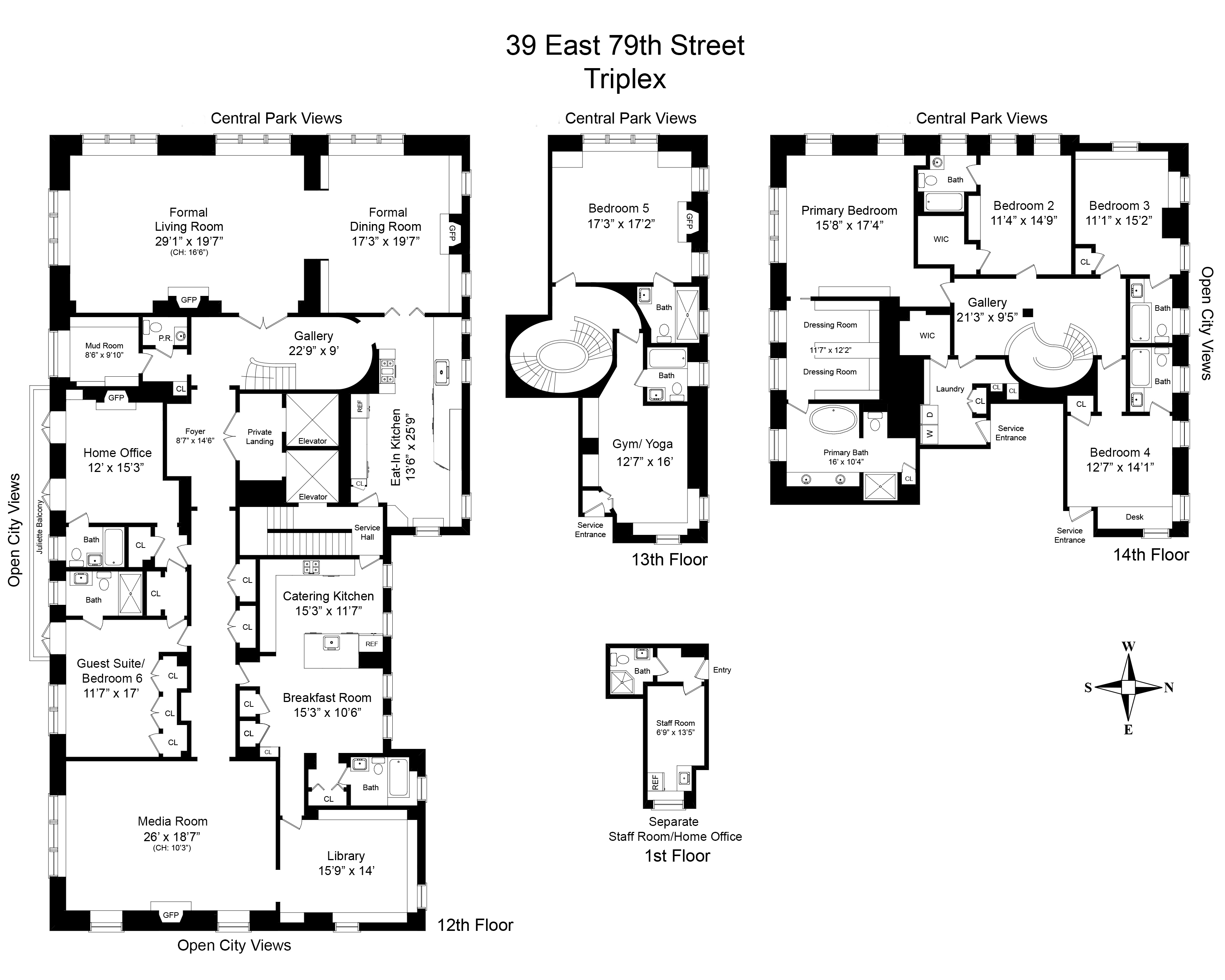 39 East 79th Street, Unit TRIPLEX 12/13/14 Manhattan, NY 10075 - Photo 33 of 33 a picture of a bathroom with a sink