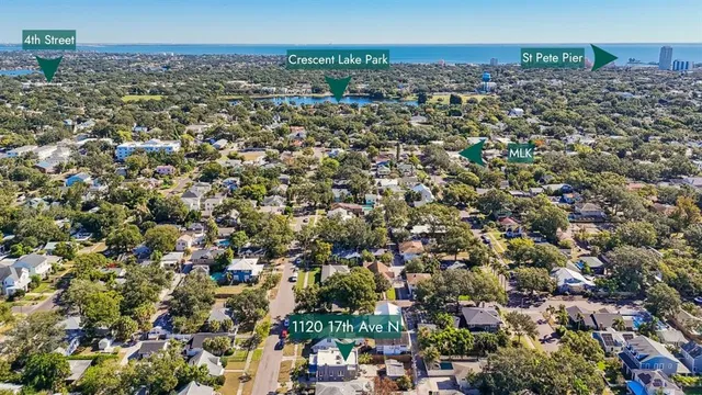 an aerial view of a city with lots of residential buildings