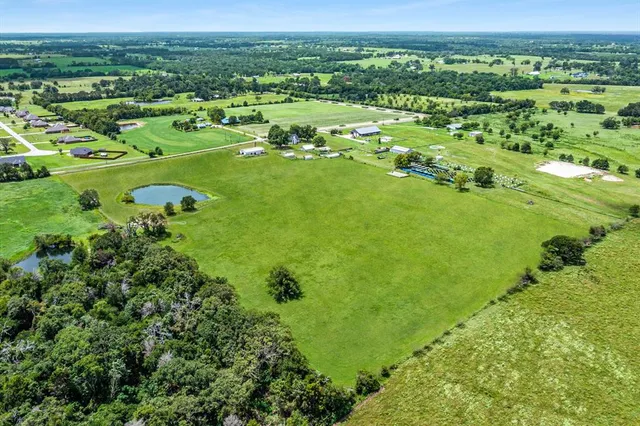 a view of a lush green space with a lake view