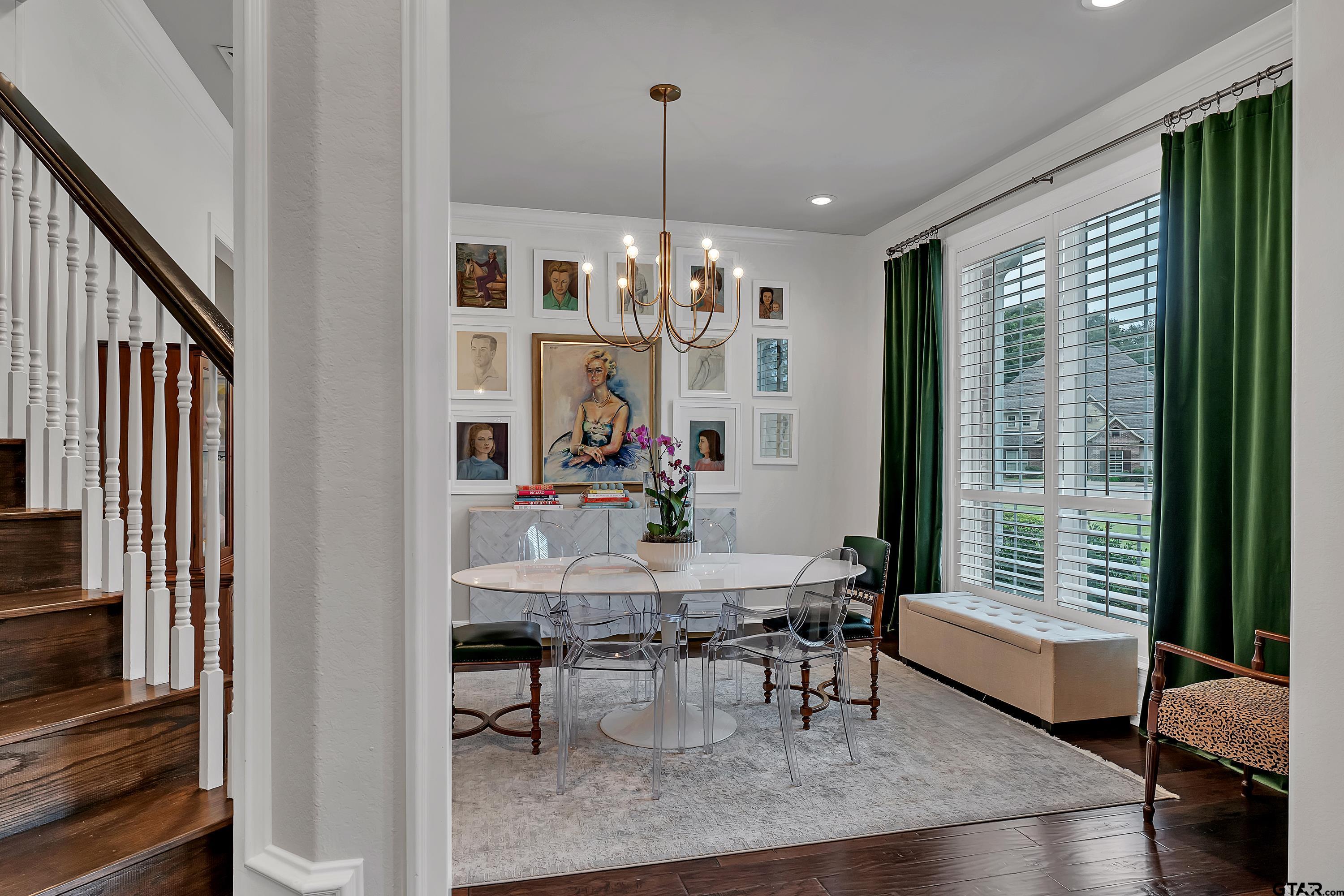 3901 Chase Crest Circle Longview, TX 75605 - Photo 3 of 44 a view of a dining room with furniture window and wooden floor