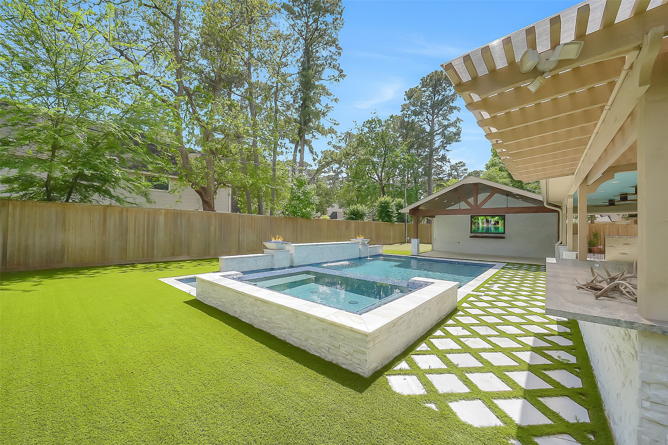 9519 Oxted Lane Spring, TX 77379 - Photo 31 of 40 a view of outdoor space yard and deck