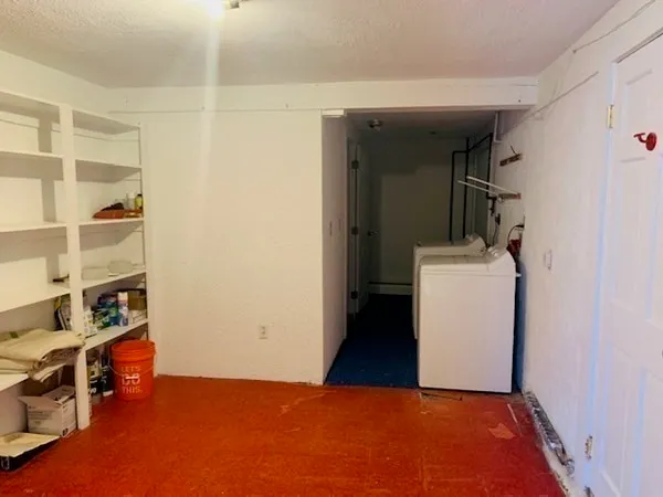 a view of a room with storage and utility