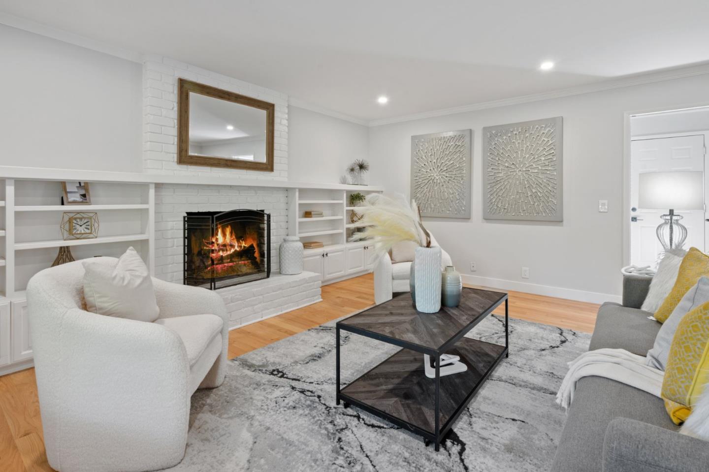 1720 Havenhurst Drive Los Altos, CA 94024 - Photo 11 of 49 a living room with furniture and a fireplace
