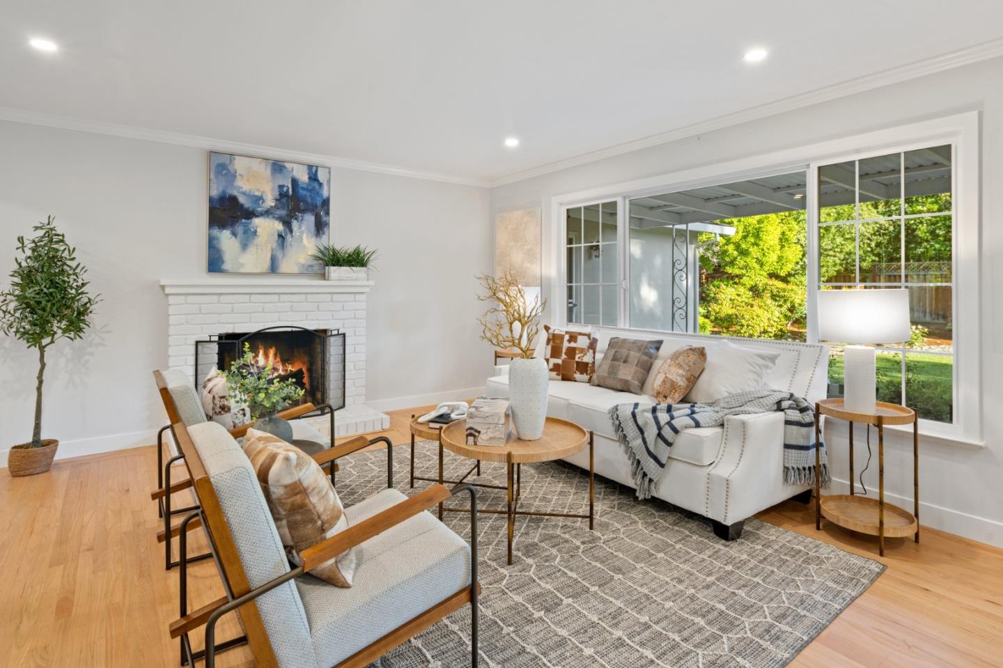 1720 Havenhurst Drive Los Altos, CA 94024 - Photo 2 of 49 a living room with furniture and a fireplace