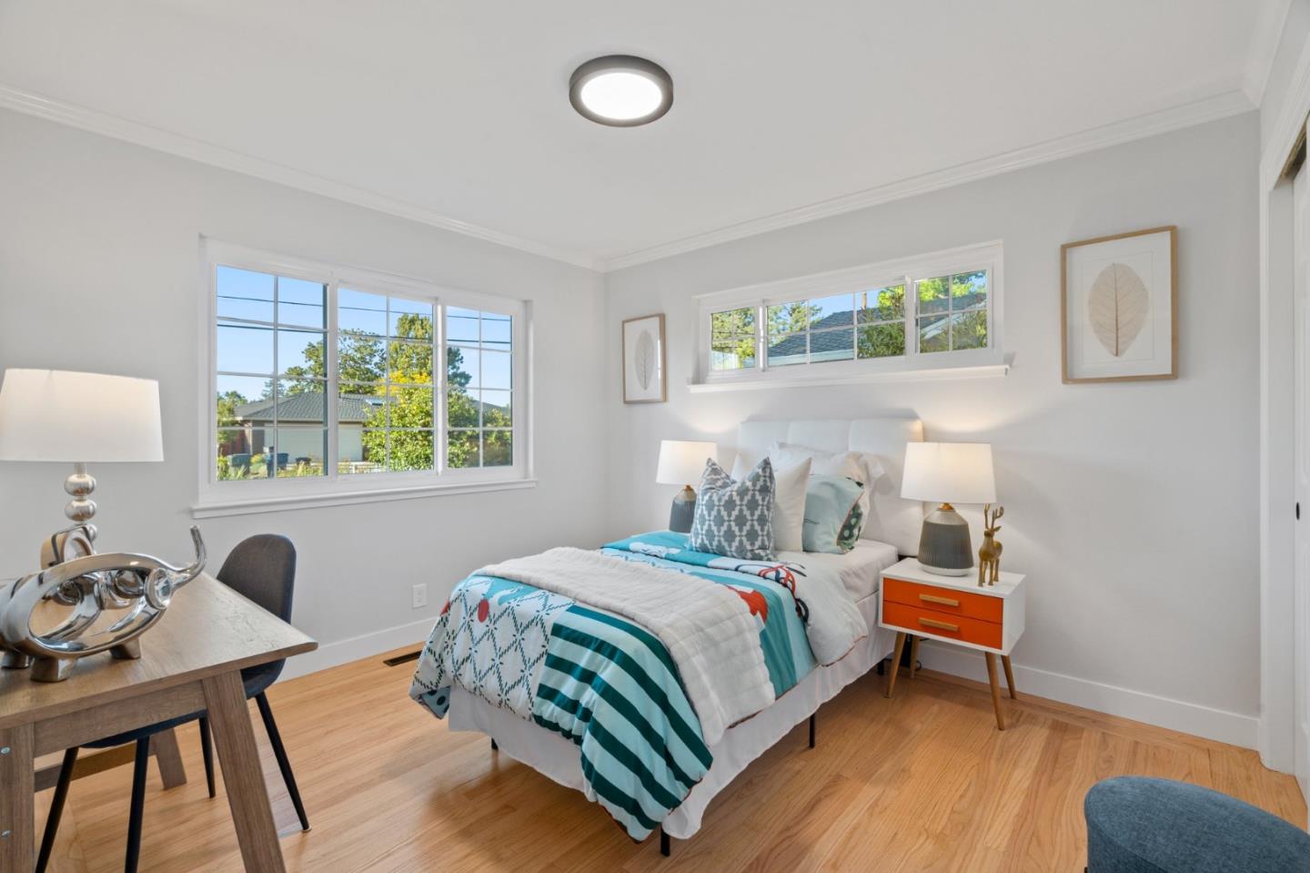 1720 Havenhurst Drive Los Altos, CA 94024 - Photo 23 of 49 a bedroom with a bed window and table in it