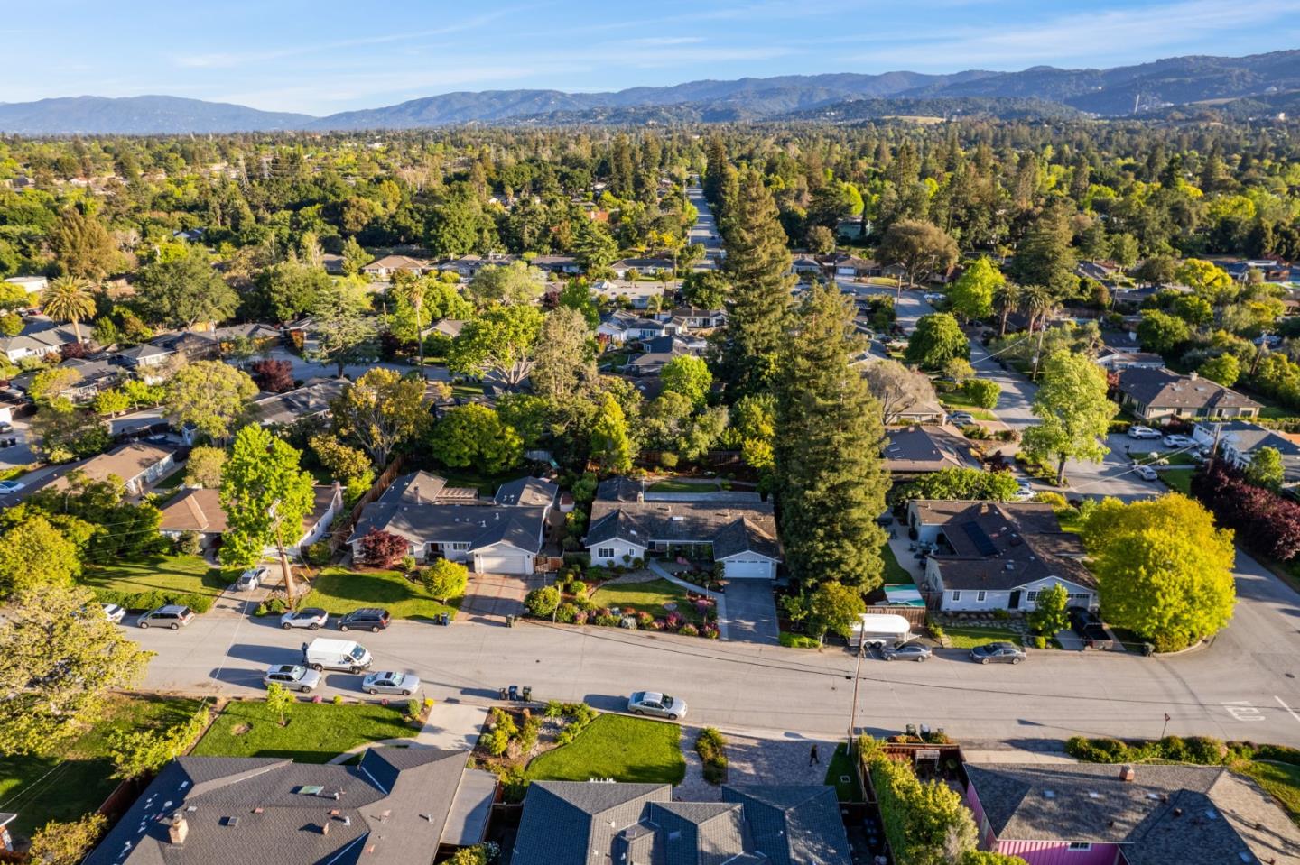 1720 Havenhurst Drive Los Altos, CA 94024 - Photo 34 of 49 an aerial view of a houses with a swimming pool