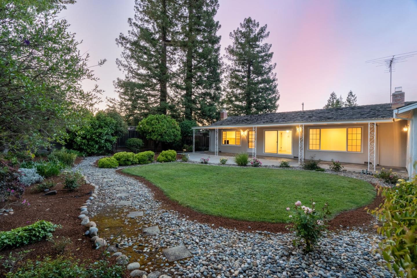 1720 Havenhurst Drive Los Altos, CA 94024 - Photo 40 of 49 a view of a backyard with a garden and entertaining space