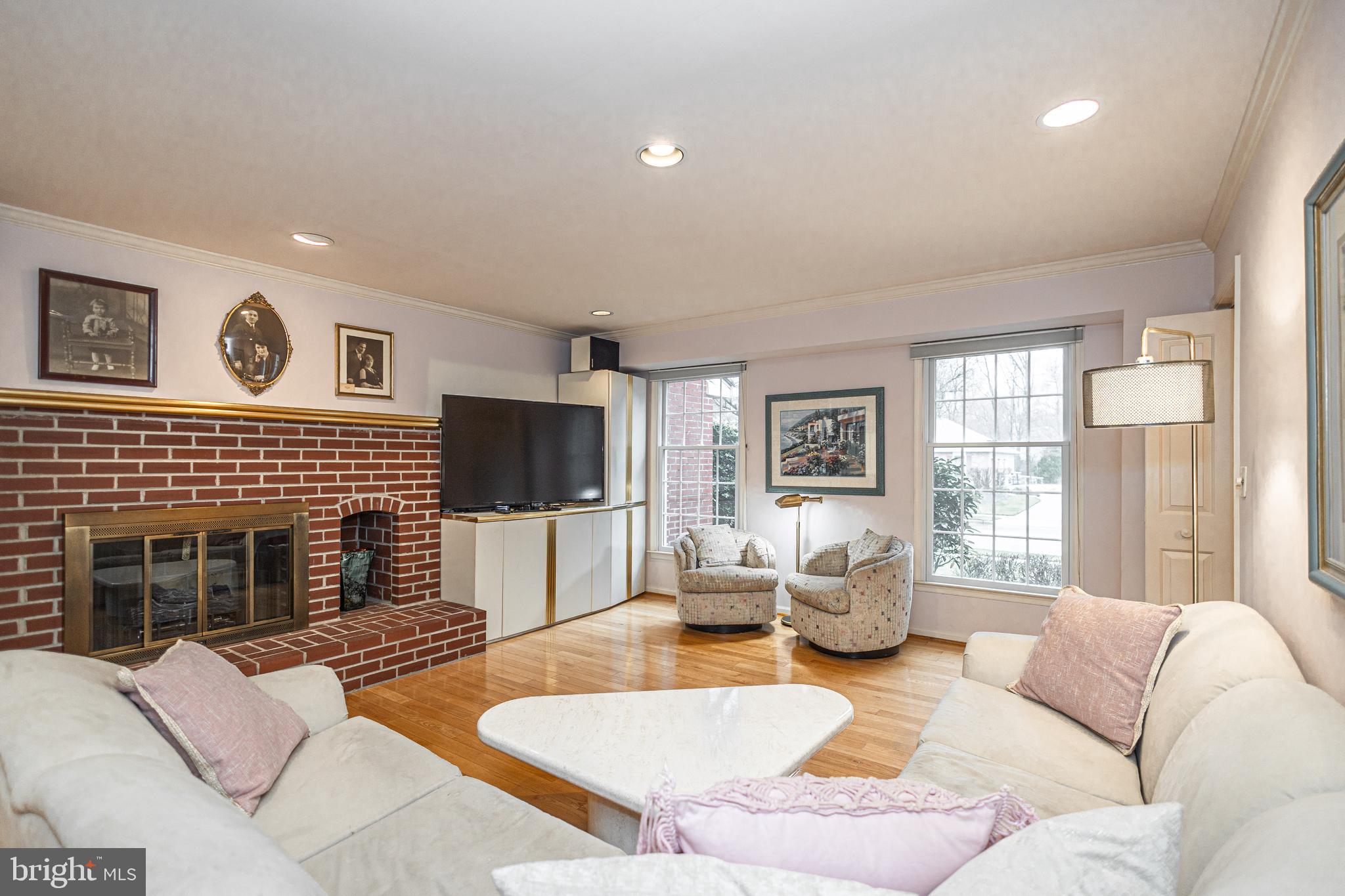 649 Teich Drive Yardley, PA 19067 - Photo 9 of 63 a living room with fireplace furniture and a flat screen tv