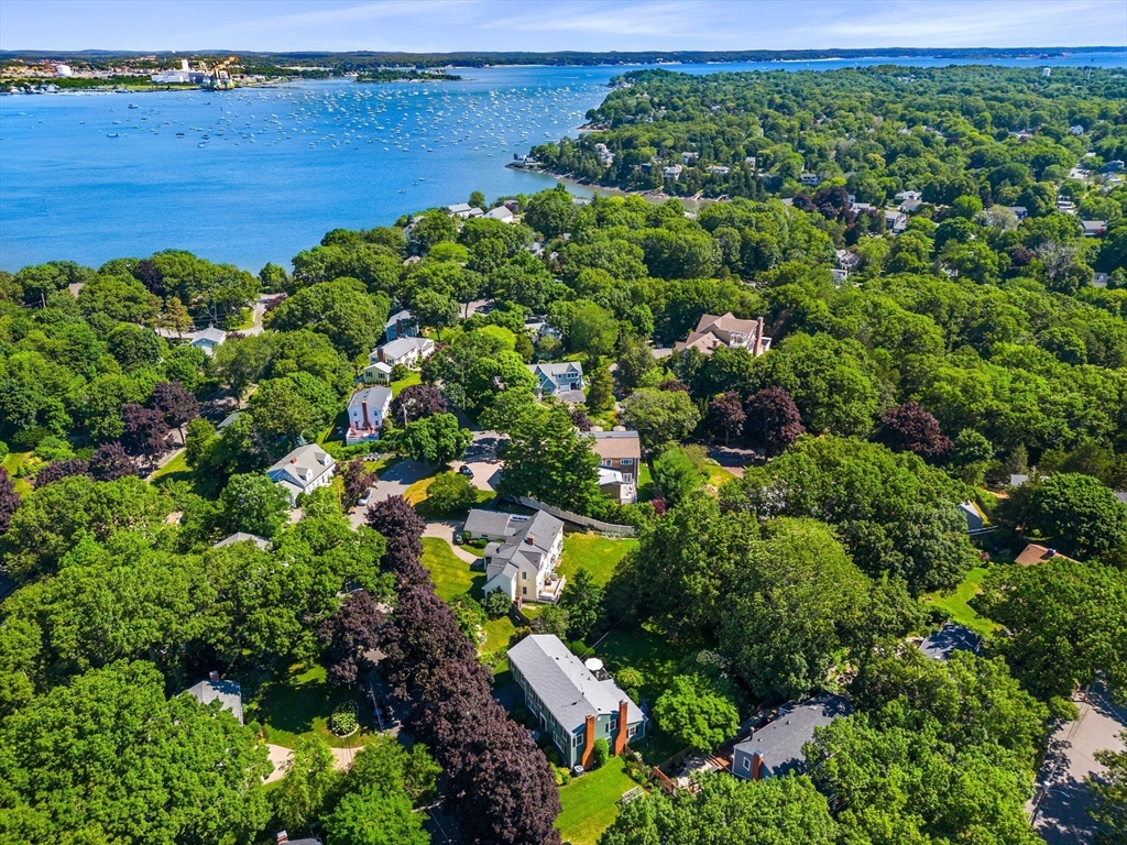 5 Crestwood Road Marblehead, MA 01945 - Photo 26 of 28 an aerial view of a houses with a lake view