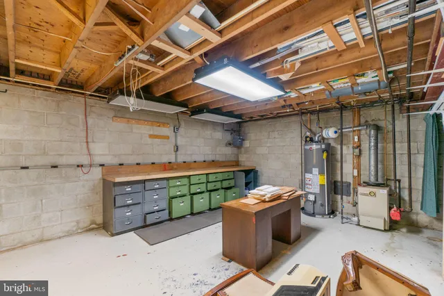 a view of storage and utility room