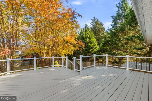 a view of outdoor space with wooden deck