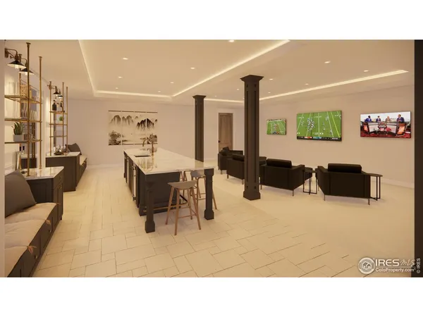 a kitchen with stainless steel appliances kitchen island granite countertop a sink and cabinets