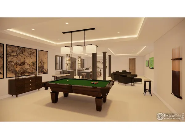 a view of a living room and bathroom