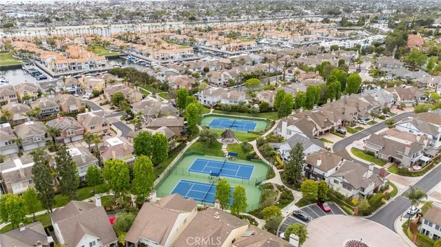 an aerial view of a city