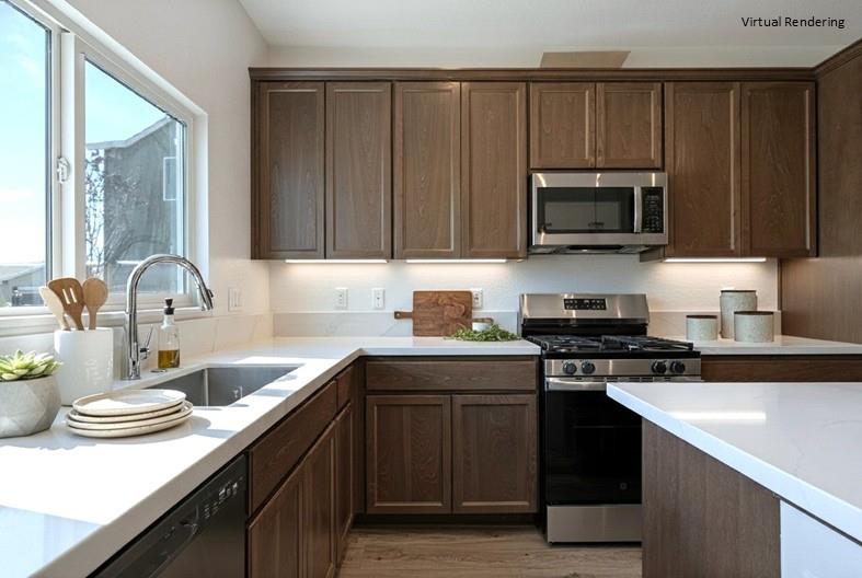 284 Piper Lane Colusa, CA 95932 - Photo 6 of 37 a kitchen with stainless steel appliances granite countertop a sink stove and microwave