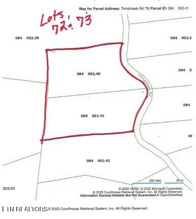 14.34-ac Tomahawk Road Jamestown, TN 38556 - Photo 41 of 42 TAX MAP- BOTH LOTS